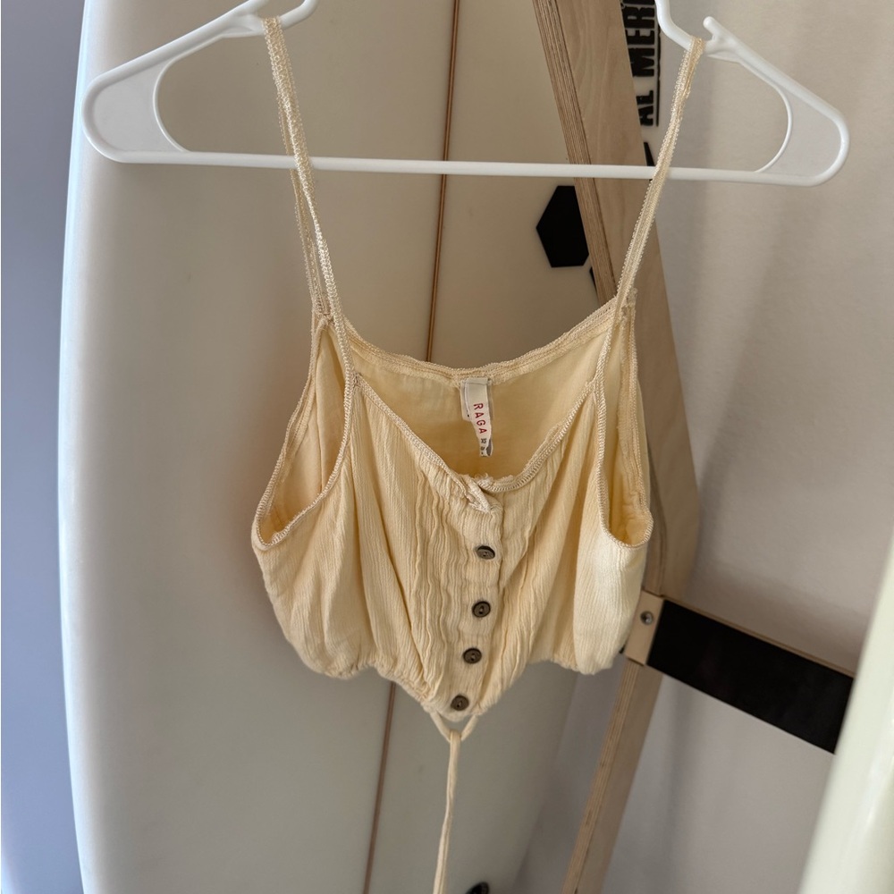 RAGA Cream Button-Up Camisole